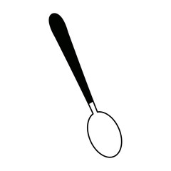 spoon cutlery eating utensil kitchen icon vector illustration