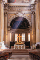 Inside the Cathedral of St. Peter. Bologna, Italy