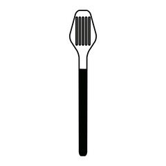 skimmer tool cooking kitchen icon vector illustration