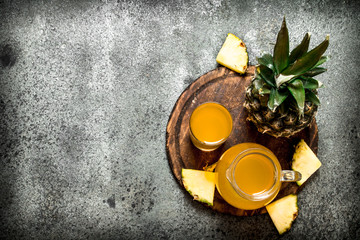 Freshly squeezed pineapple juice.