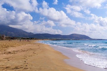 Scenery of Falassarna beach on Crete, Greece