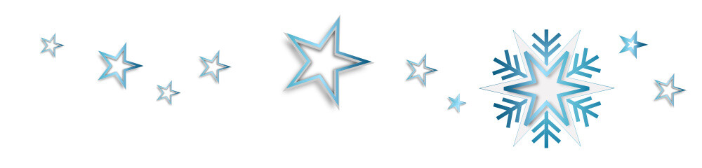 Stern Sterne Schnee Schneeflocken Band Banner Welle Wellen Hintergrund Gold Blau