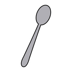 spoon cutlery eating utensil kitchen icon vector illustration
