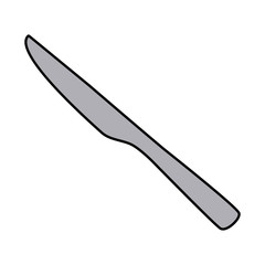 knife cutlery eating utensil kitchen icon vector illustration