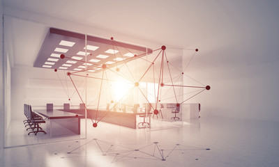 Networking and wireless connection as concept for effective mode