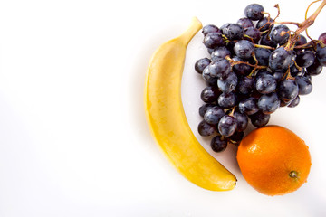 Ripe fruits isolated