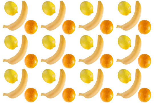 Fruit pattern on white background.