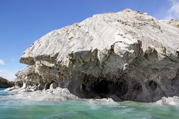 Naklejka premium Caves at the General Carrera Lake, Patagonia, Chile