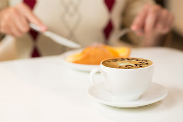Cup of tasty coffee