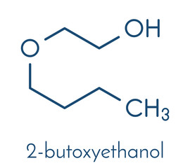 2-Butoxyethanol solvent and surfactant molecule. Skeletal formula.