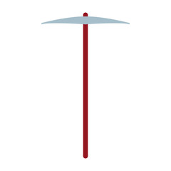 pickaxe tool for work with stone vector illustration