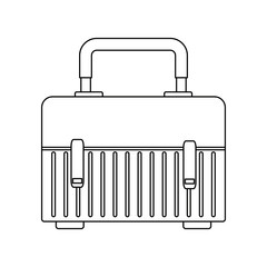 box for carrying tools handle equipment closed vector illustration