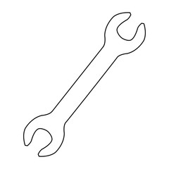 wrench tool or spanner equipment construction vector illustration