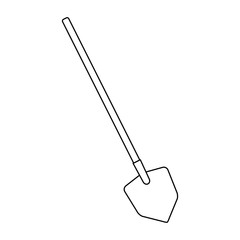 shovel building tools for work instrument for diging vector illustration