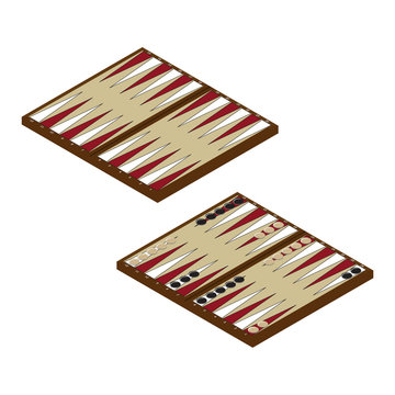 Backgammon game vector