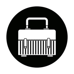 box for carrying tools handle equipment closed vector illustration