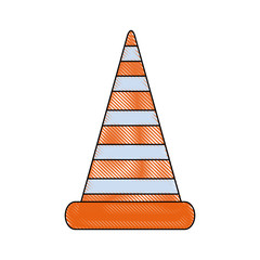 Fototapeta na wymiar traffic cone icon road construction warning vector illustration