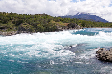 Confluence of Baker River and Nef River, Patagonia, Chile