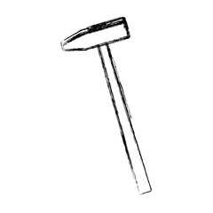 hammer construction build object icon vector illustration