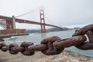 Naklejka premium golden gate
