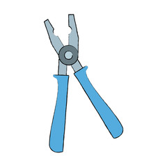 pliers repair cut wire tool electrician instrument vector illustration