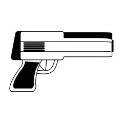 powerful gun caliber forces automatic icon vector illustration