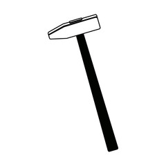hammer construction build object icon vector illustration