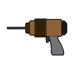 drill tool for construction instrument works vector illustration