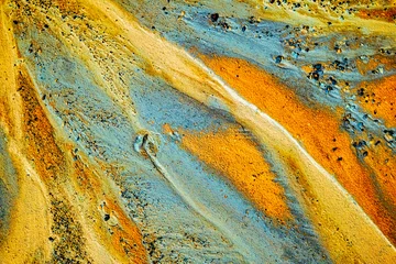 Fotobehang Abstracte kleuren en zandvorm © Roberto Sorin