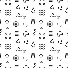 Retro memphis seamless pattern