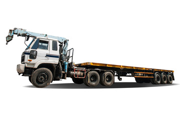 Truck isolated on white background with clipping path