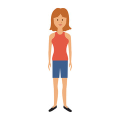 Fototapeta premium beautiful woman character people standing vector illustration