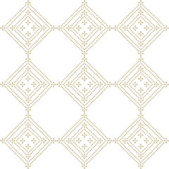 Fototapeta premium Abstract geometric pattern. A seamless background. Black and white texture. Pattern of points.