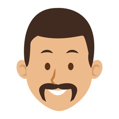 man character face avatar male vector illustration