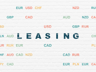Business concept: Leasing on wall background