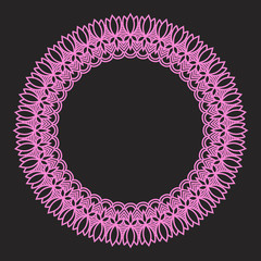 Round Frame Mandala Embroidery Legacy Pattern