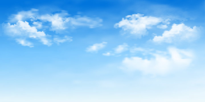 Fototapeta Tło z chmurami na niebieskim niebie. Błękitne niebo wektor