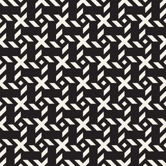 Crosshatch vector seamless geometric pattern. Crossed graphic rectangles background. Checkered motif. Seamless texture of crosshatched bold lines. Trellis simple fabric print.