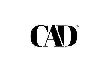 CAD Logo Branding Letter. Vector graphic design. Useful as app icon, alphabet combination, clip-art, and etc.