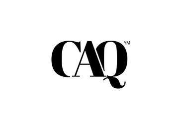 CAQ Logo Branding Letter. Vector graphic design. Useful as app icon, alphabet combination, clip-art, and etc.