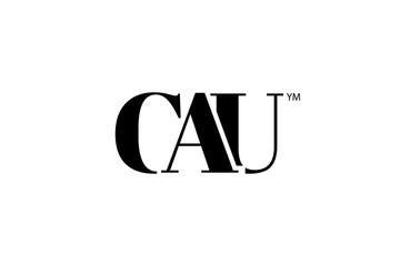 CAU Logo Branding Letter. Vector graphic design. Useful as app icon, alphabet combination, clip-art, and etc.
