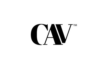 CAV Logo Branding Letter. Vector graphic design. Useful as app icon, alphabet combination, clip-art, and etc.