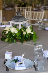 Table served in rustic style
