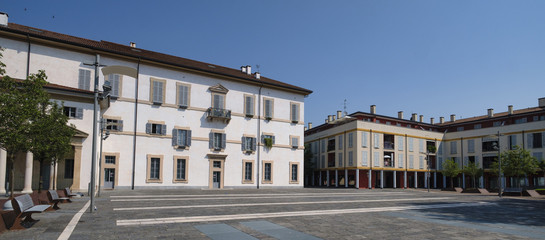 Obraz premium Gorgonzola (Milan): town square