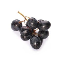 Dark grapes, isolated on white background