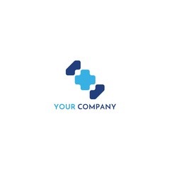 Fototapeta premium Medical center health care logo design template vector logo