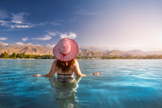 Woman At Issyk Kul Lake