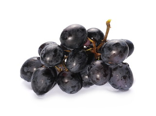 Dark grapes, isolated on white background