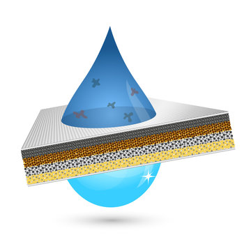 Purification Of Water Through A Filter Vector