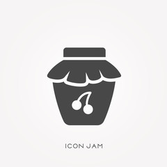 Silhouette icon jam